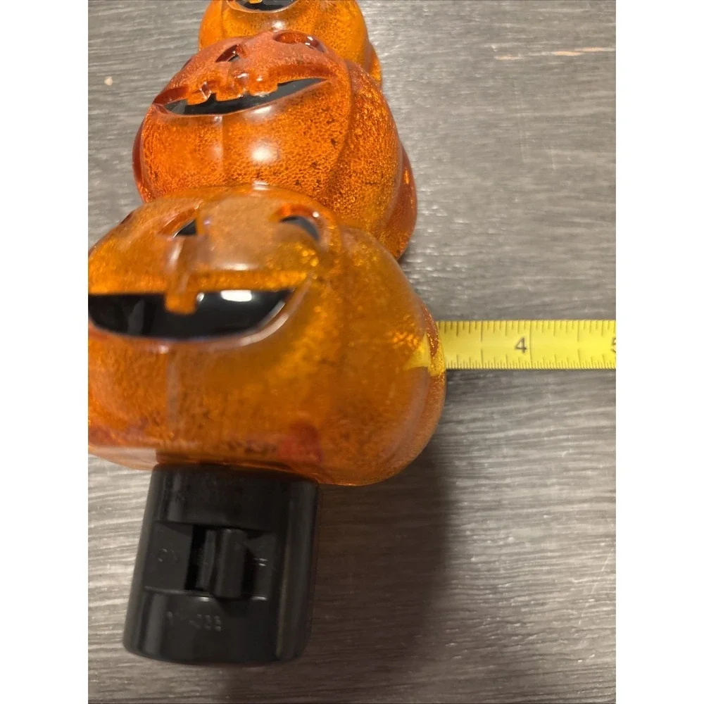 Stacked Jack-O-Lantern Pumpkin Night Light WORKS (no Box)